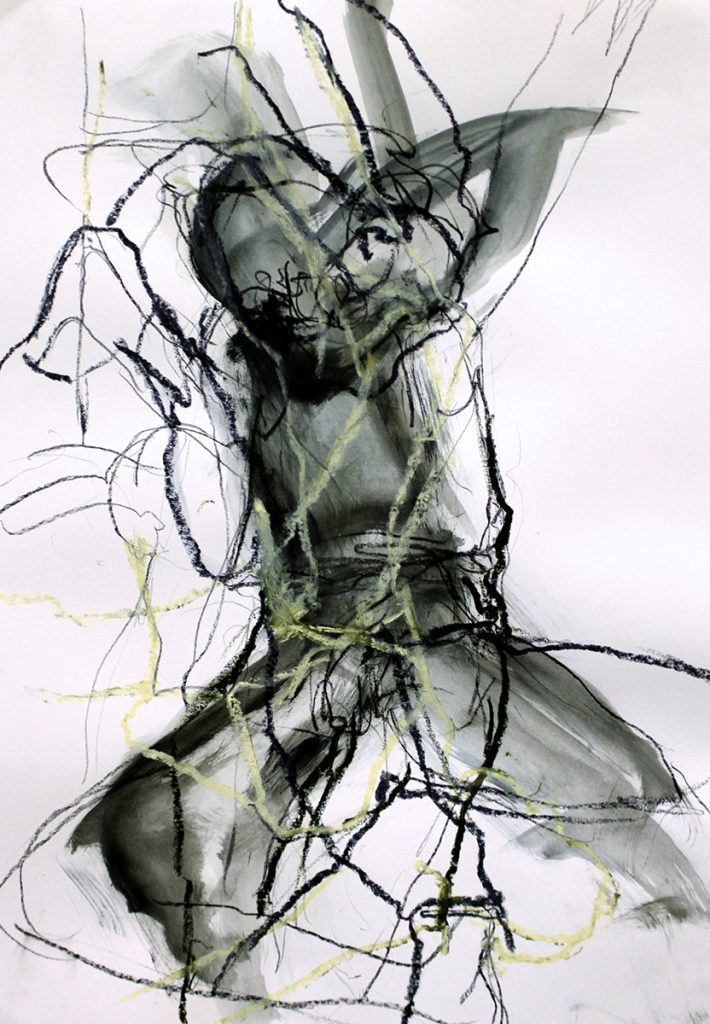 2013: Dancing Swinging, 70 x 50 cm, Acryl Oilbar Graphite on paper